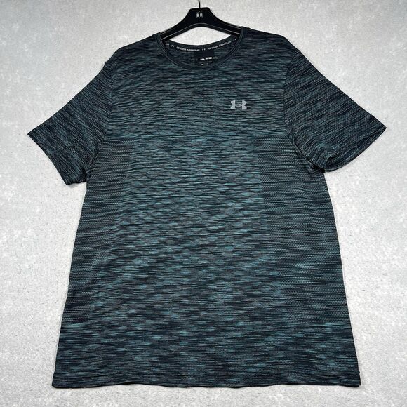 UNDER ARMOUR Shirt Mens 2XL Green Vanish Tee Seamless Short Sleeve Performance - Picture 1 of 9